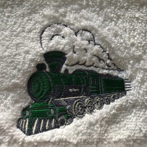 Steam Train Design Hand Towel
