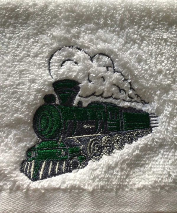 Steam Train Design Hand Towel
