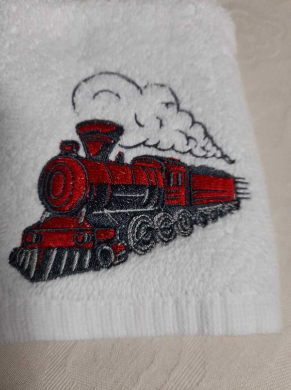Steam Train Design Hand Towel - Image 3