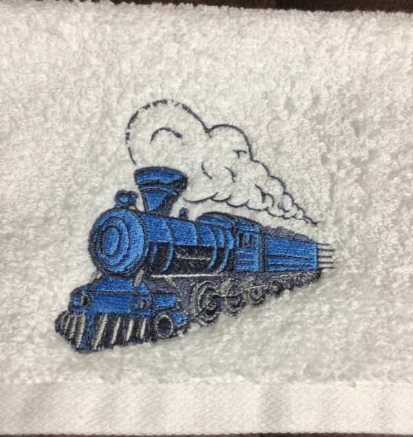 Steam Train Design Hand Towel - Image 6