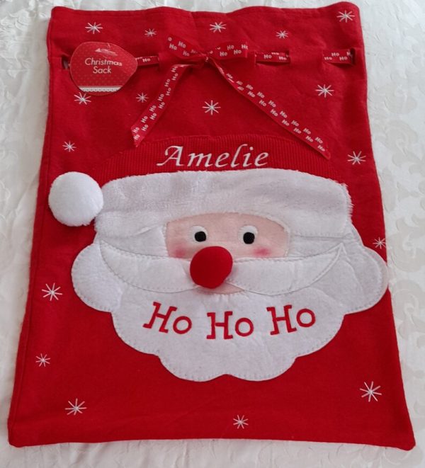 Large Jolly Santa Gift Sack: