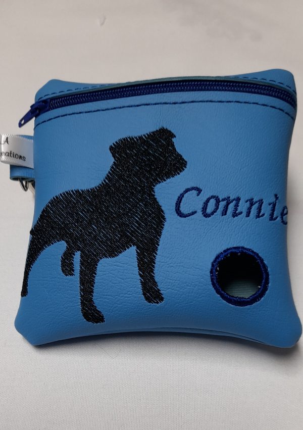 Embroidered zipped poo bag holder - Image 8