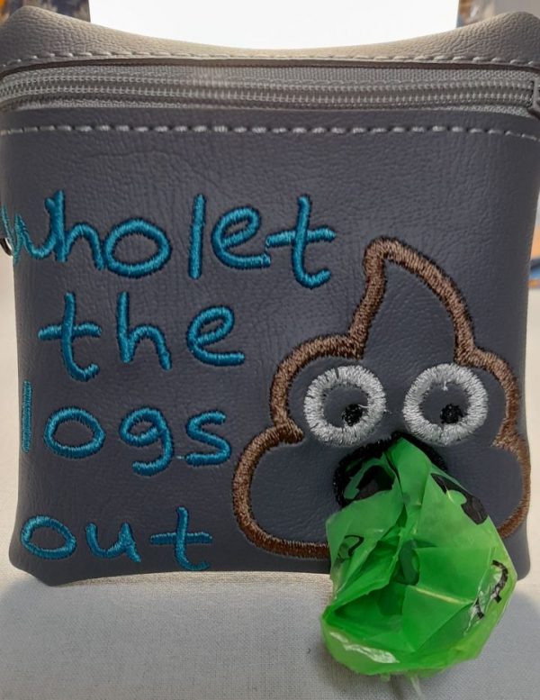 Embroidered zipped poo bag holder - Image 6
