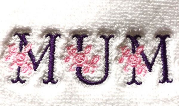 Floral themed: Embroidered Face cloth. - Image 21