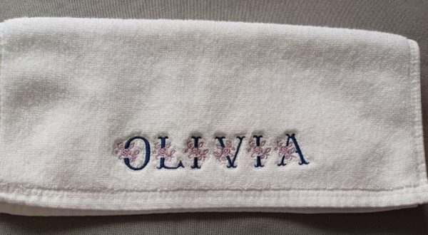 Floral themed: Embroidered Face cloth. - Image 23