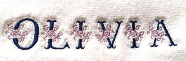 Floral themed: Embroidered Face cloth. - Image 22