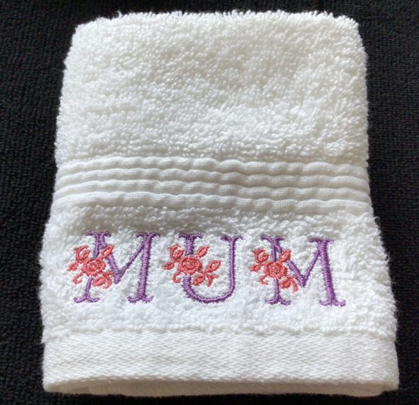 Floral themed: Embroidered Face cloth. - Image 11