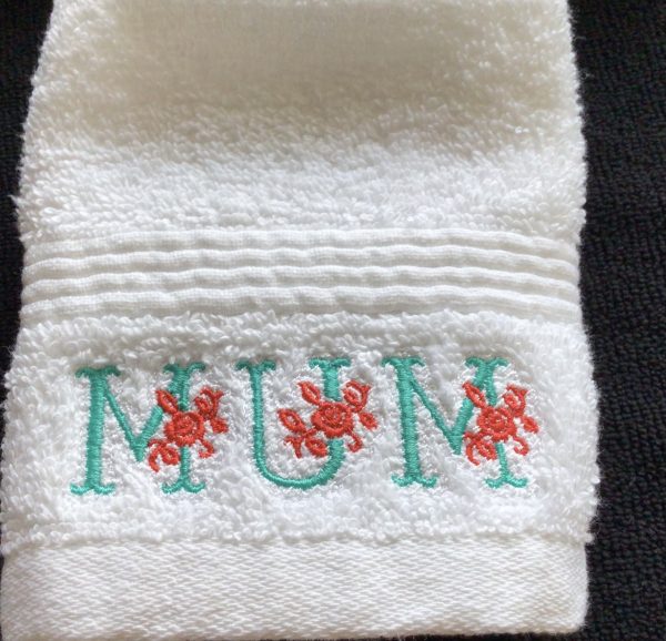 Floral themed: Embroidered Face cloth. - Image 10