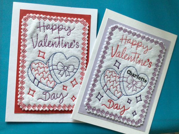 Embroidered Valentines cards - Image 2