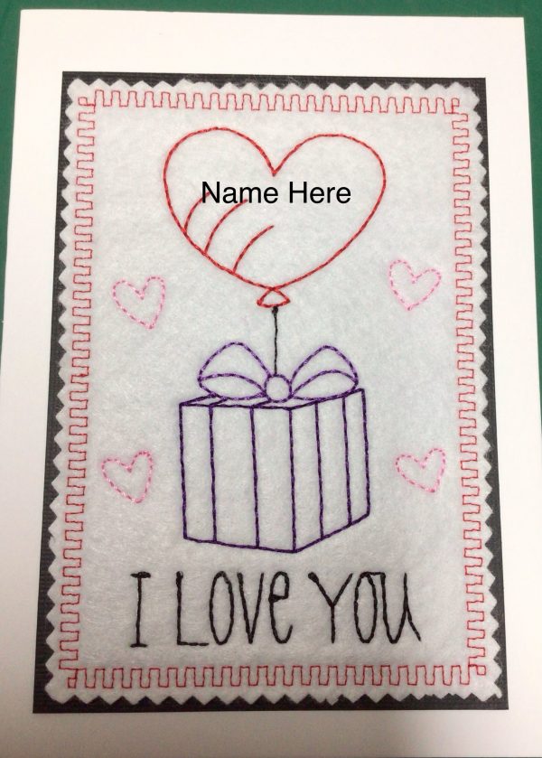 Embroidered Valentines cards - Image 7