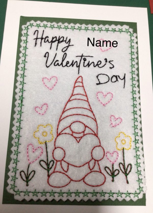 Embroidered Valentines cards - Image 9
