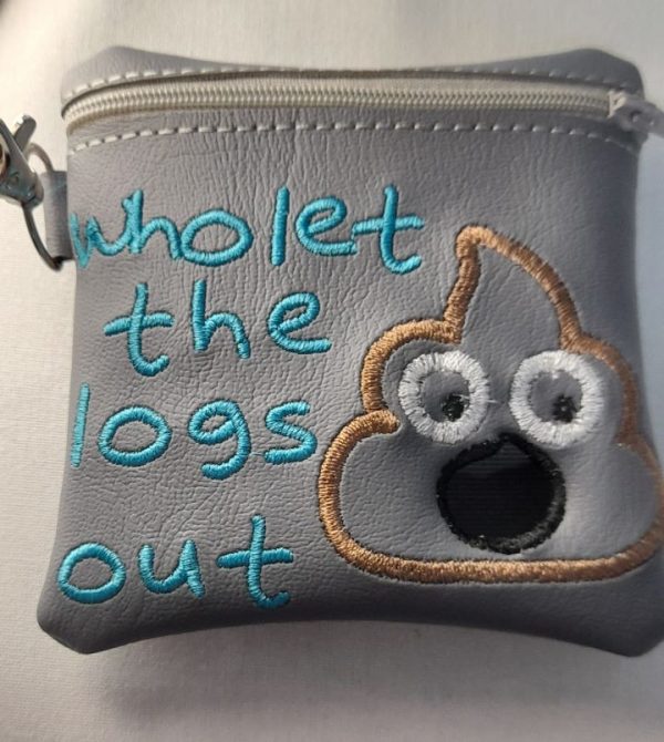 Embroidered zipped poo bag holder - Image 5