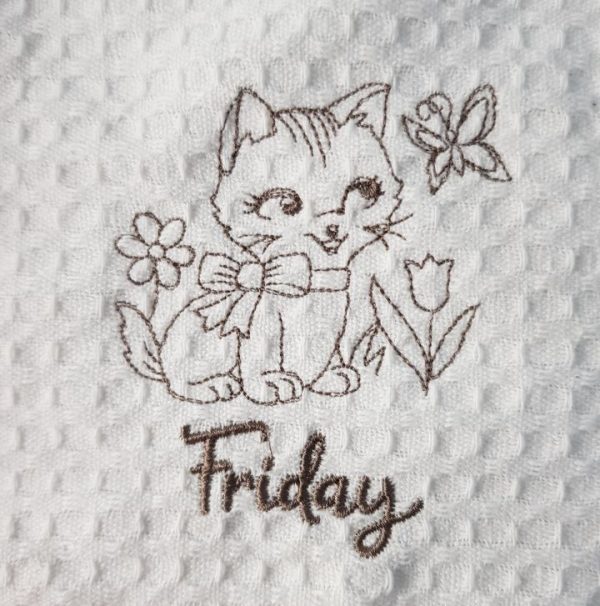 Kitten  Themed days of the week tea towels - Image 3