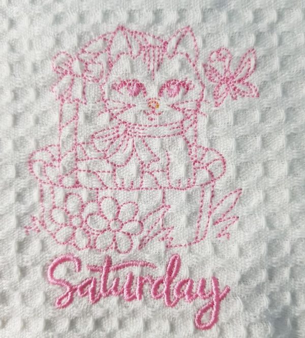 Kitten  Themed days of the week tea towels - Image 4