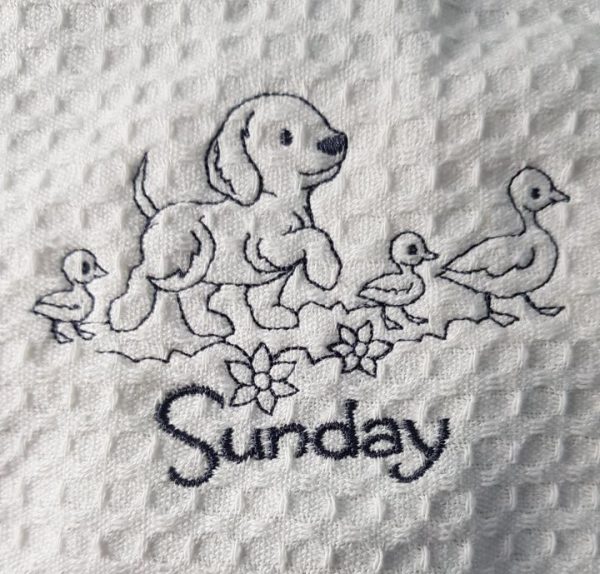 Puppy Themed days of the week tea towels - Image 5