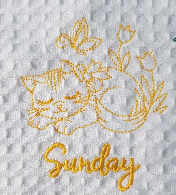 Kitten  Themed days of the week tea towels - Image 5