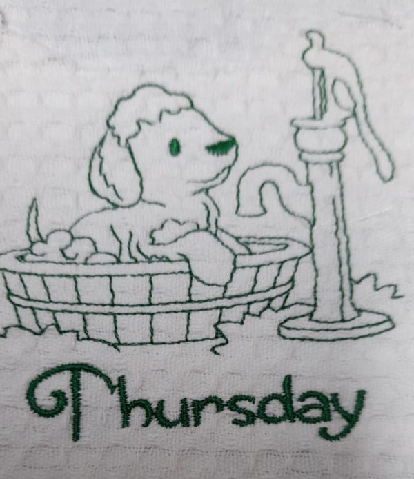Puppy Themed days of the week tea towels - Image 6