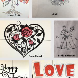 Valentine Embroidered Tote Bags