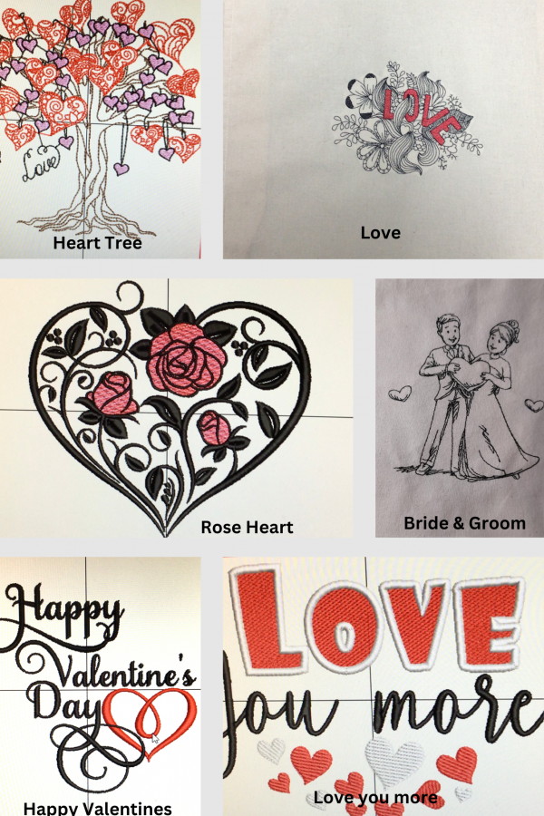 Valentine Embroidered Tote Bags