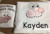 Novelty face cloth and hand towel set