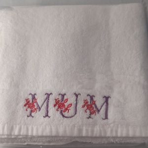Floral themed: Embroidered Hand Towel