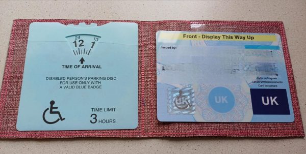 Disability Blue badge /clock holder
