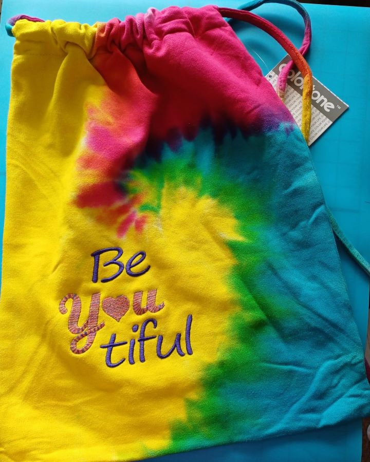 Vibrant Rainbow Draw string bag