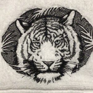 Beautiful Embossed Tiger design  towels