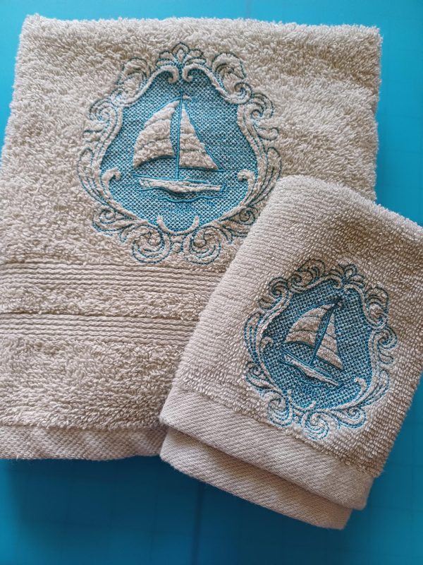 Elegant Embossed:  Face cloth, Hand towel  or set - Image 3