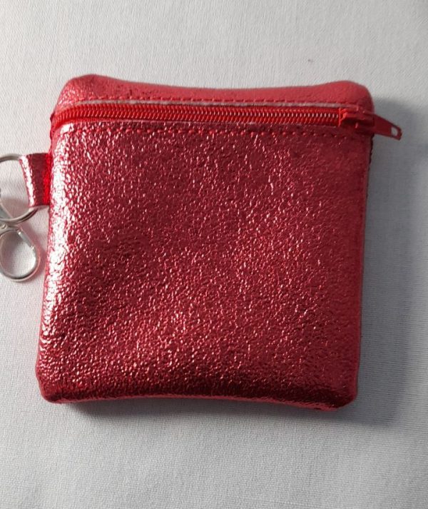 Small zipped coin purse with key chain - Image 7