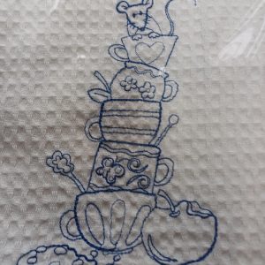 Mouse Teacups Tea towel