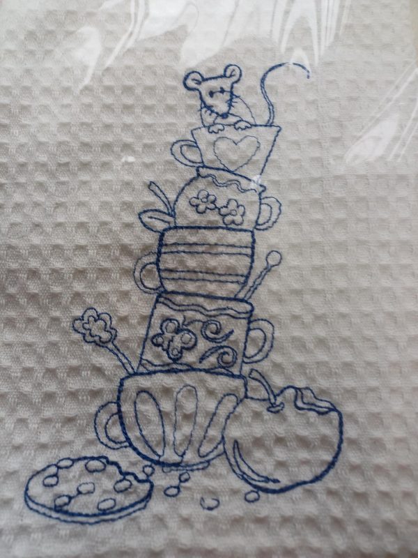 Mouse Teacups Tea towel