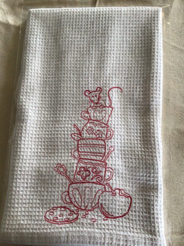 Mouse Teacups Tea towel - Image 3